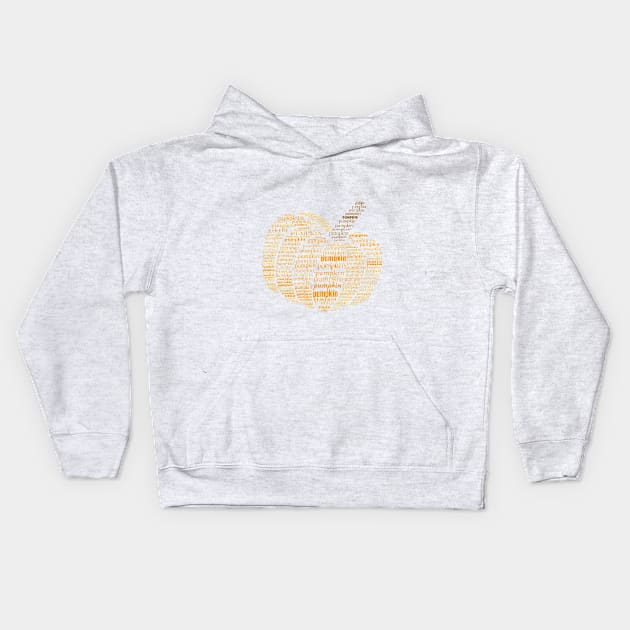 Typographic pumpkin Kids Hoodie by hedehede